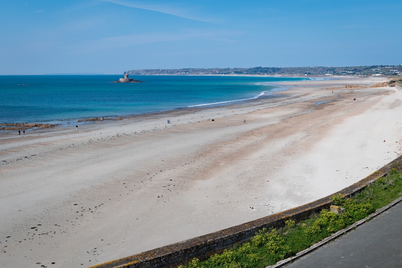 St Ouen`s Bay and the Five Mile Road, Jersey, Channel Islands