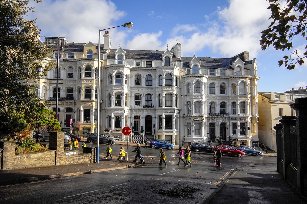Streets of Douglas, the capital of Isle of Man