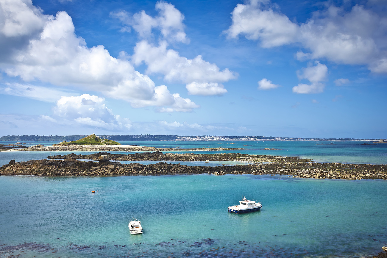 Scenic view from the Herm island