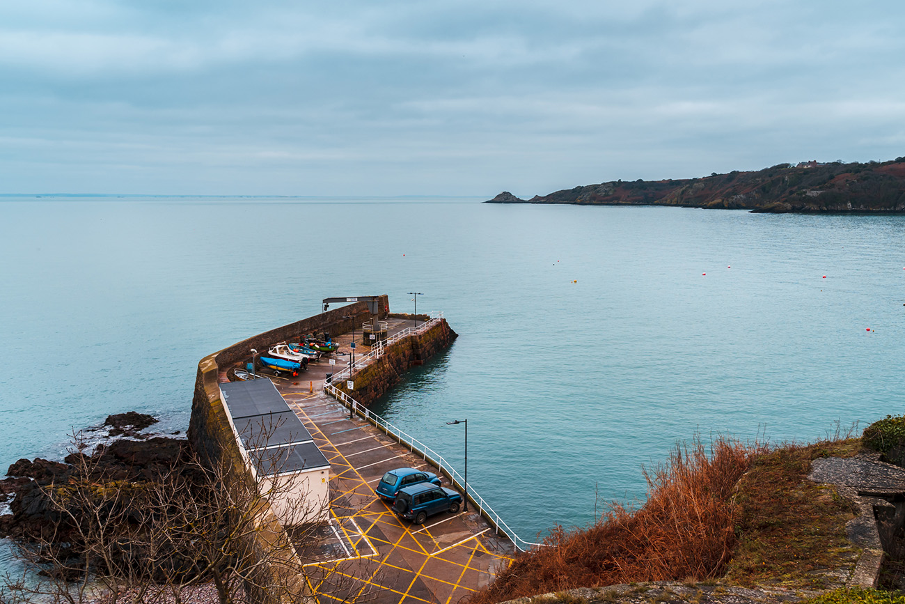 Bouley Bay harbour in Jersey